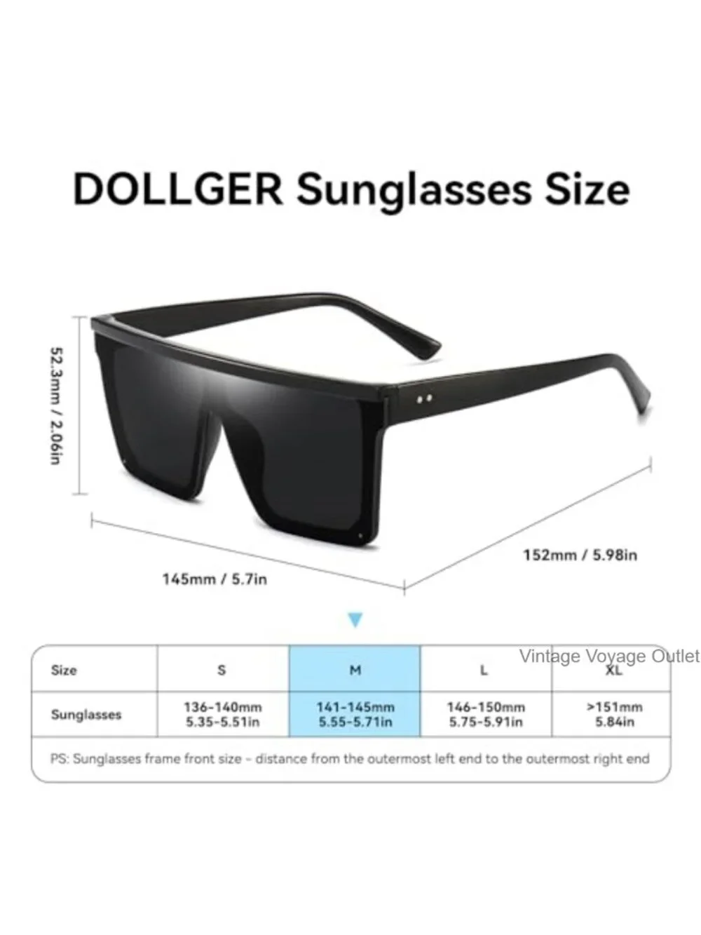 Oversized Square Flat Top Sunglasses UV400 Protection Unisex